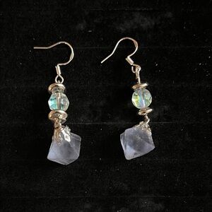 Elegant Silver and Crystal Drop Earrings